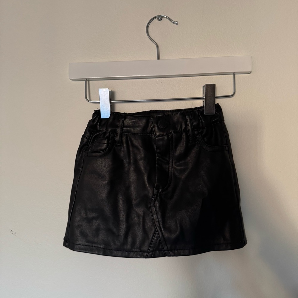 Cotton On Faux Leather Black Skirt